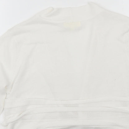 Womens UK Size L Linea White Shrug Jumper