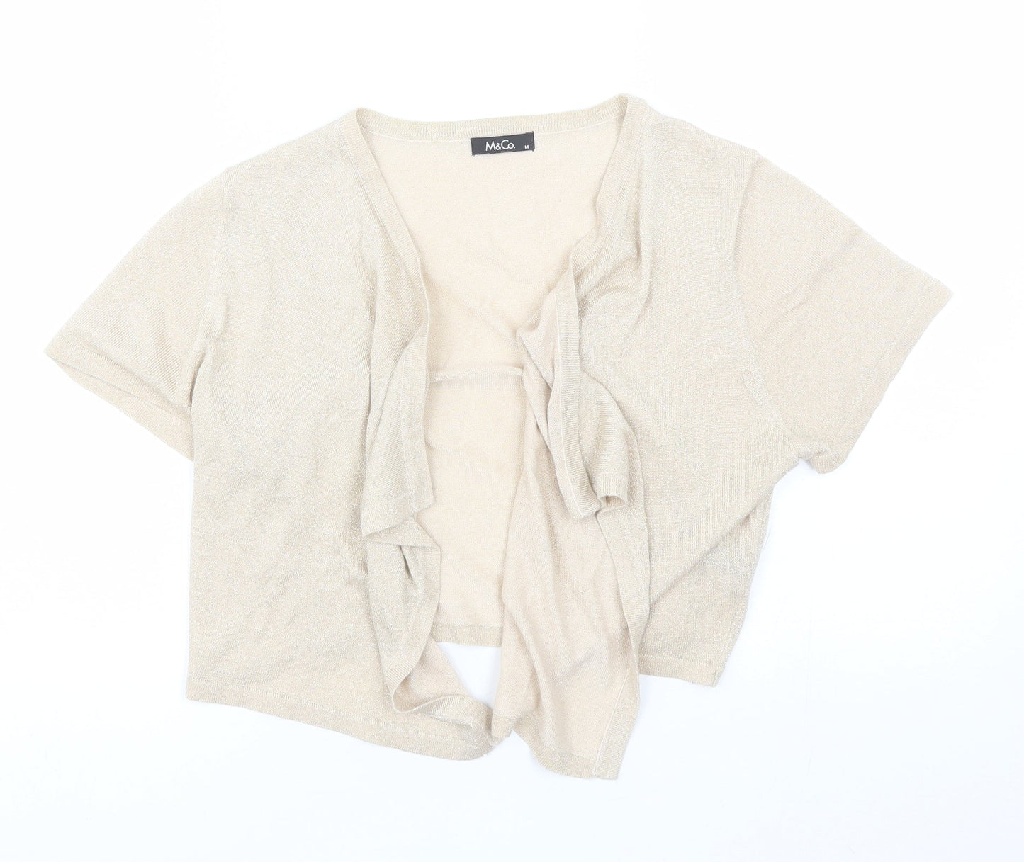 Womens UK Size M M&Co Beige Shrug Jumper
