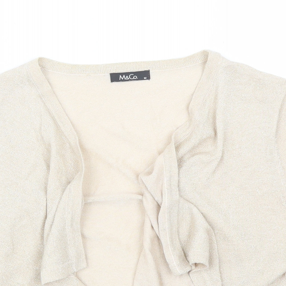 Womens UK Size M M&Co Beige Shrug Jumper