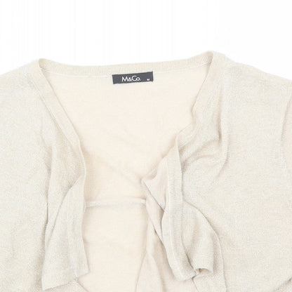 Womens UK Size M M&Co Beige Shrug Jumper
