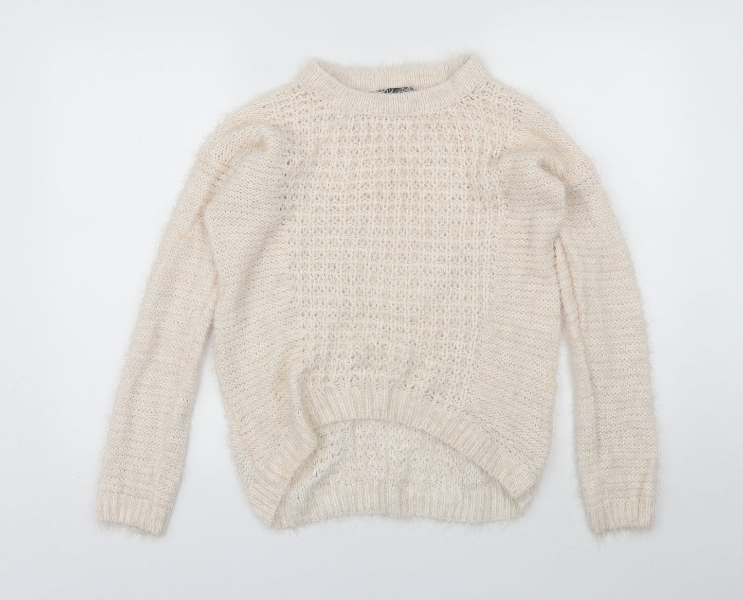 Womens UK Size 10 New Look Ivory Pullover Jumper