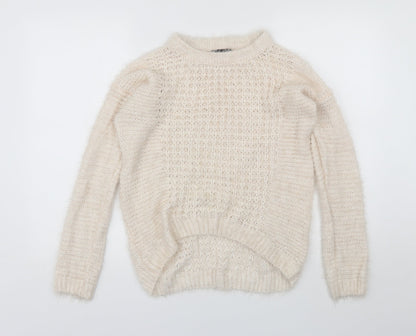 Womens UK Size 10 New Look Ivory Pullover Jumper