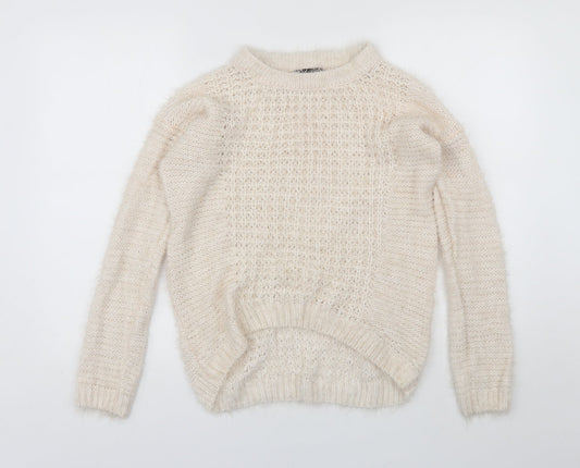 Womens UK Size 10 New Look Ivory Pullover Jumper