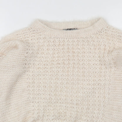 Womens UK Size 10 New Look Ivory Pullover Jumper