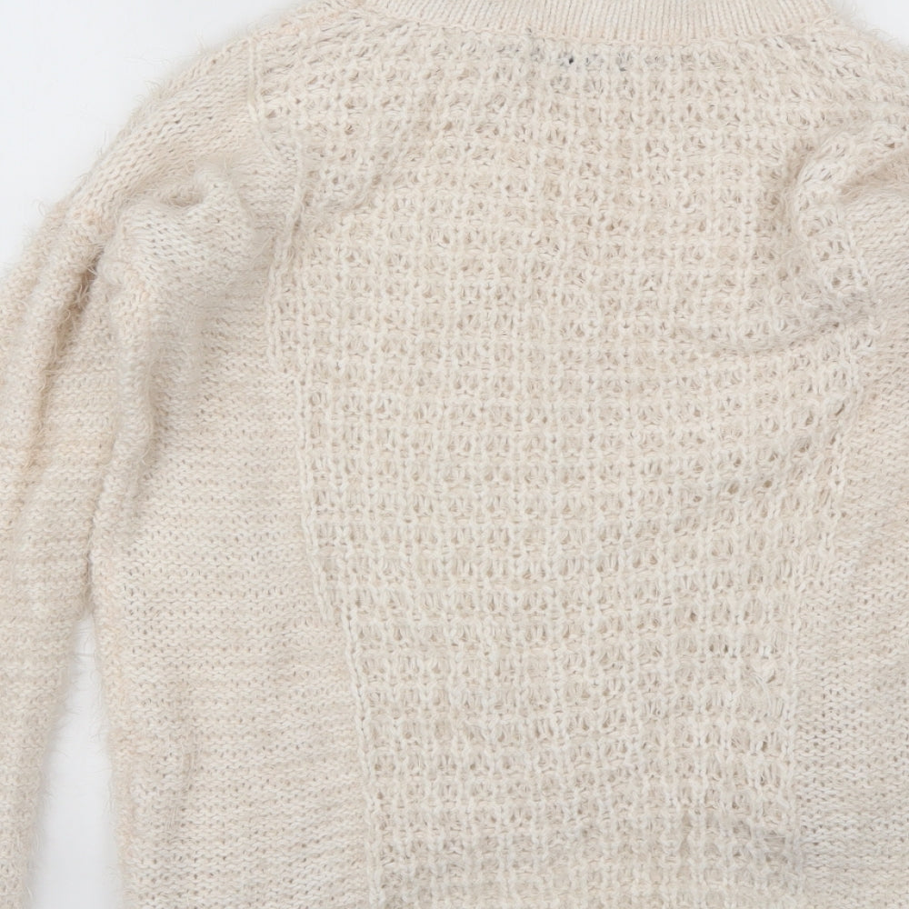 Womens UK Size 10 New Look Ivory Pullover Jumper