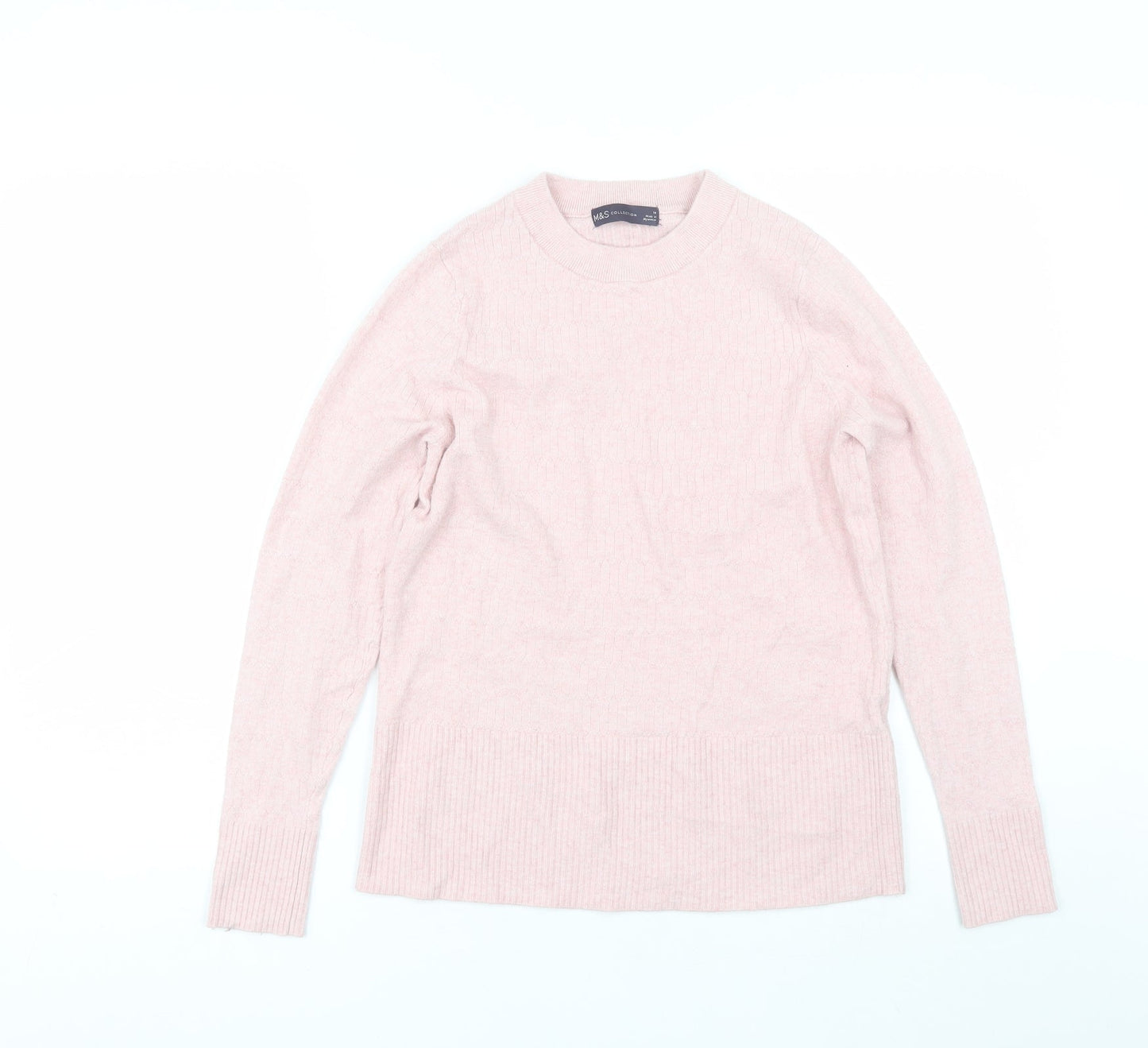 Womens UK Size 14 Marks and Spencer Pink Pullover Jumper