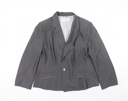 Suit Studio Womens Grey   Jacket Blazer Size 18