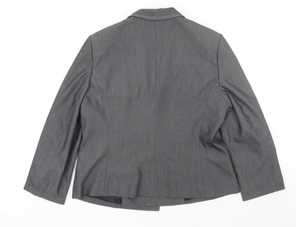 Suit Studio Womens Grey   Jacket Blazer Size 18