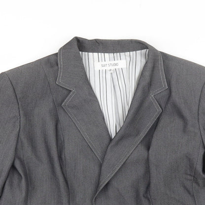 Suit Studio Womens Grey   Jacket Blazer Size 18