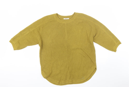 TU Womens Green Round Neck  Acrylic Pullover Jumper Size M