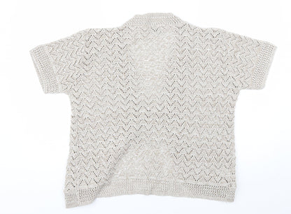 Womens UK Size M CHIC Beige Shrug Jumper