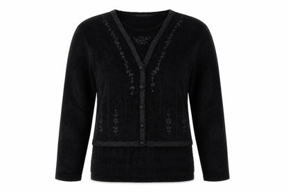 Womens UK Size M Donna Lewis Black Pullover Jumper
