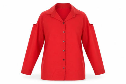 Womens UK Size M Preworn Red Basic Blouse