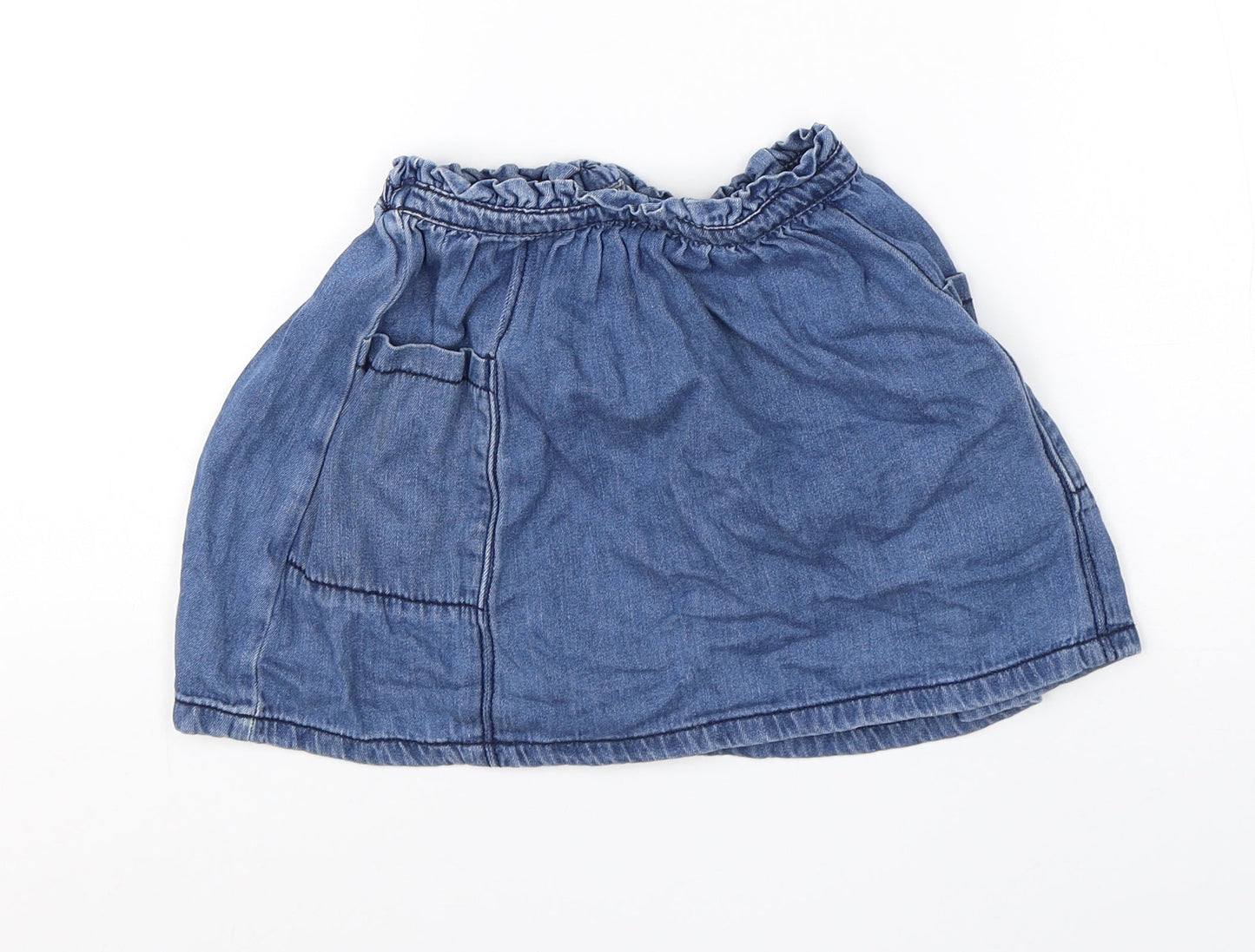 NEXT Girls Blue  Cotton A-Line Skirt Size 3-4 Years  Regular