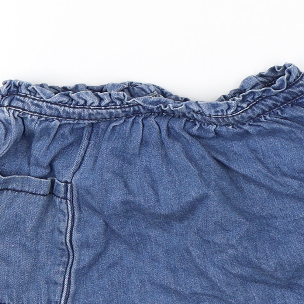 NEXT Girls Blue  Cotton A-Line Skirt Size 3-4 Years  Regular