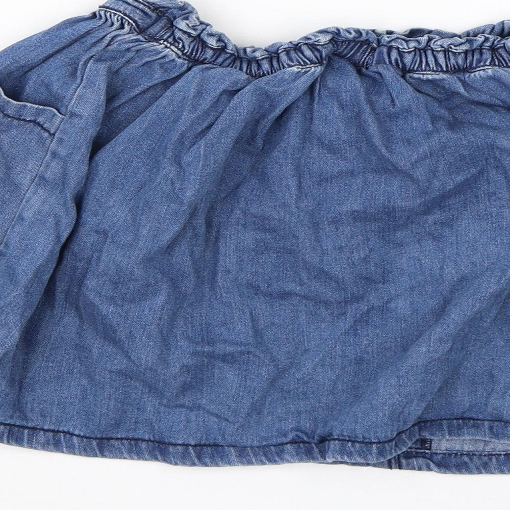 NEXT Girls Blue  Cotton A-Line Skirt Size 3-4 Years  Regular