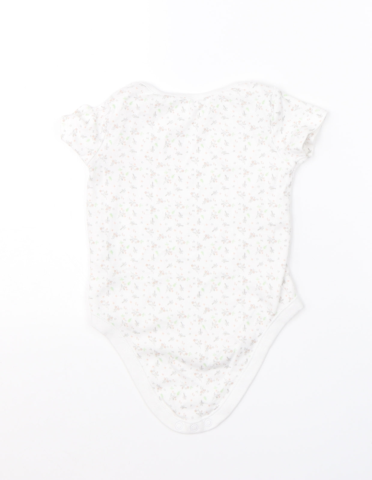 F&F Girls White  Cotton Babygrow One-Piece Size 18-24 Months