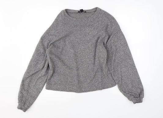 Womens UK Size S New Look Grey Pullover Jumper