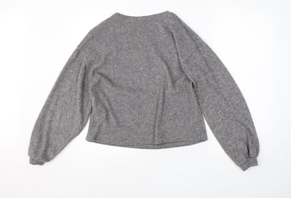 Womens UK Size S New Look Grey Pullover Jumper