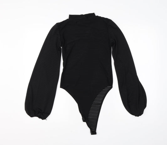 PRETTYLITTLETHING Womens Black  Polyester Romper One-Piece Size 8