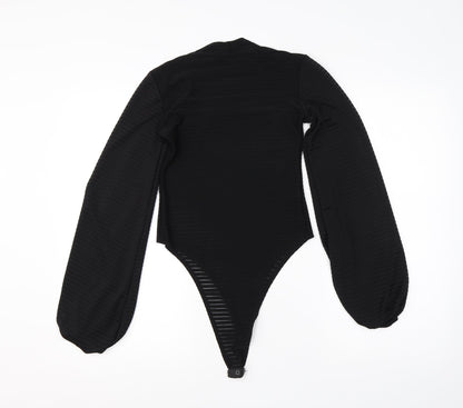 PRETTYLITTLETHING Womens Black  Polyester Romper One-Piece Size 8