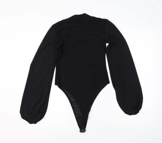 PRETTYLITTLETHING Womens Black  Polyester Romper One-Piece Size 8