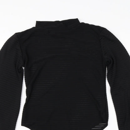 PRETTYLITTLETHING Womens Black  Polyester Romper One-Piece Size 8