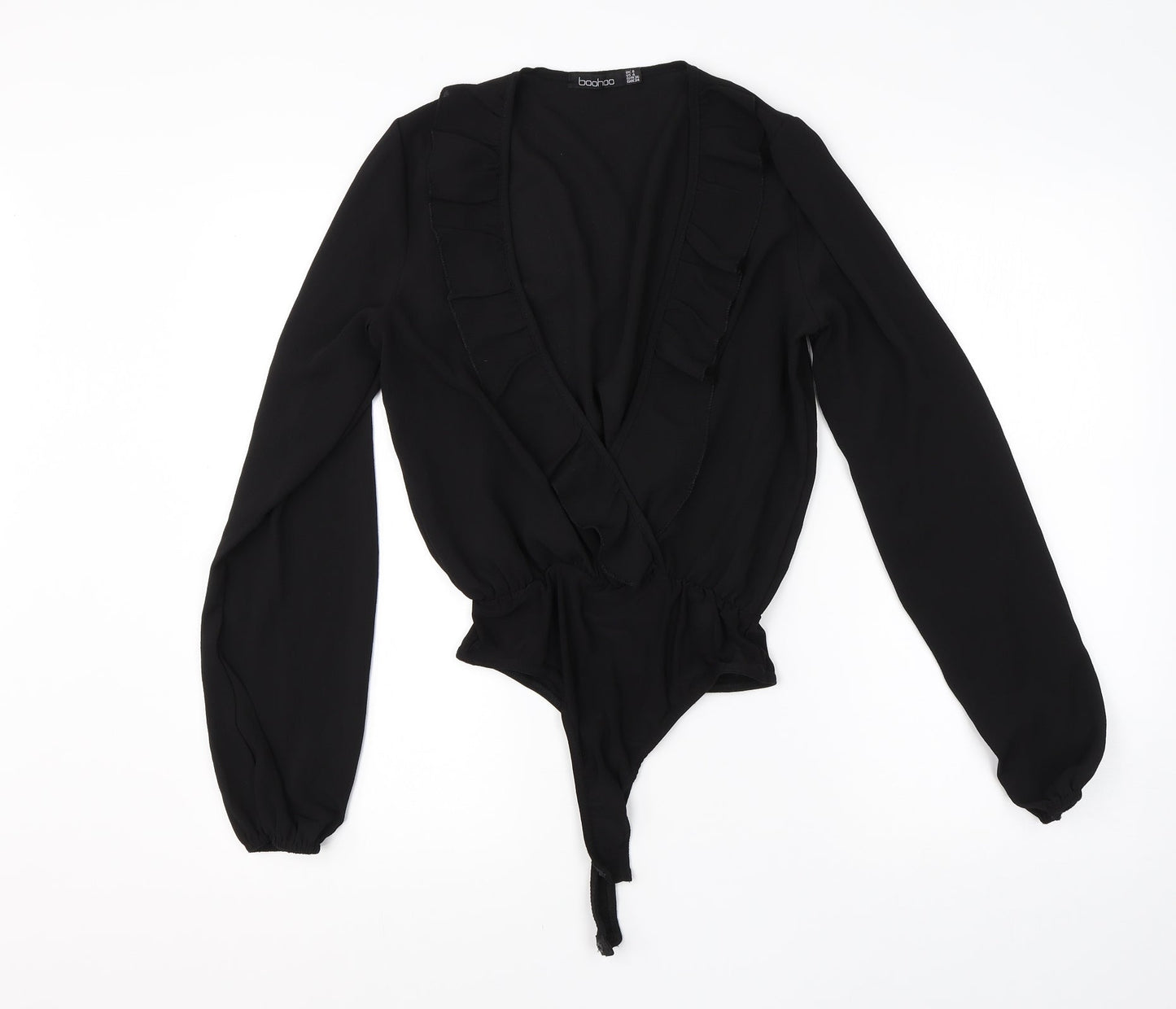 Boohoo Womens Black  Polyester Romper One-Piece Size 8