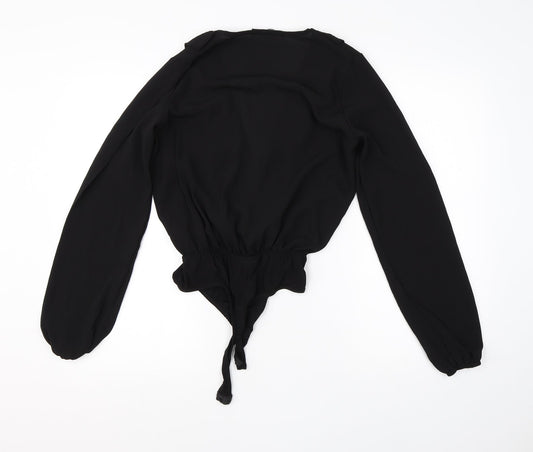 Boohoo Womens Black  Polyester Romper One-Piece Size 8