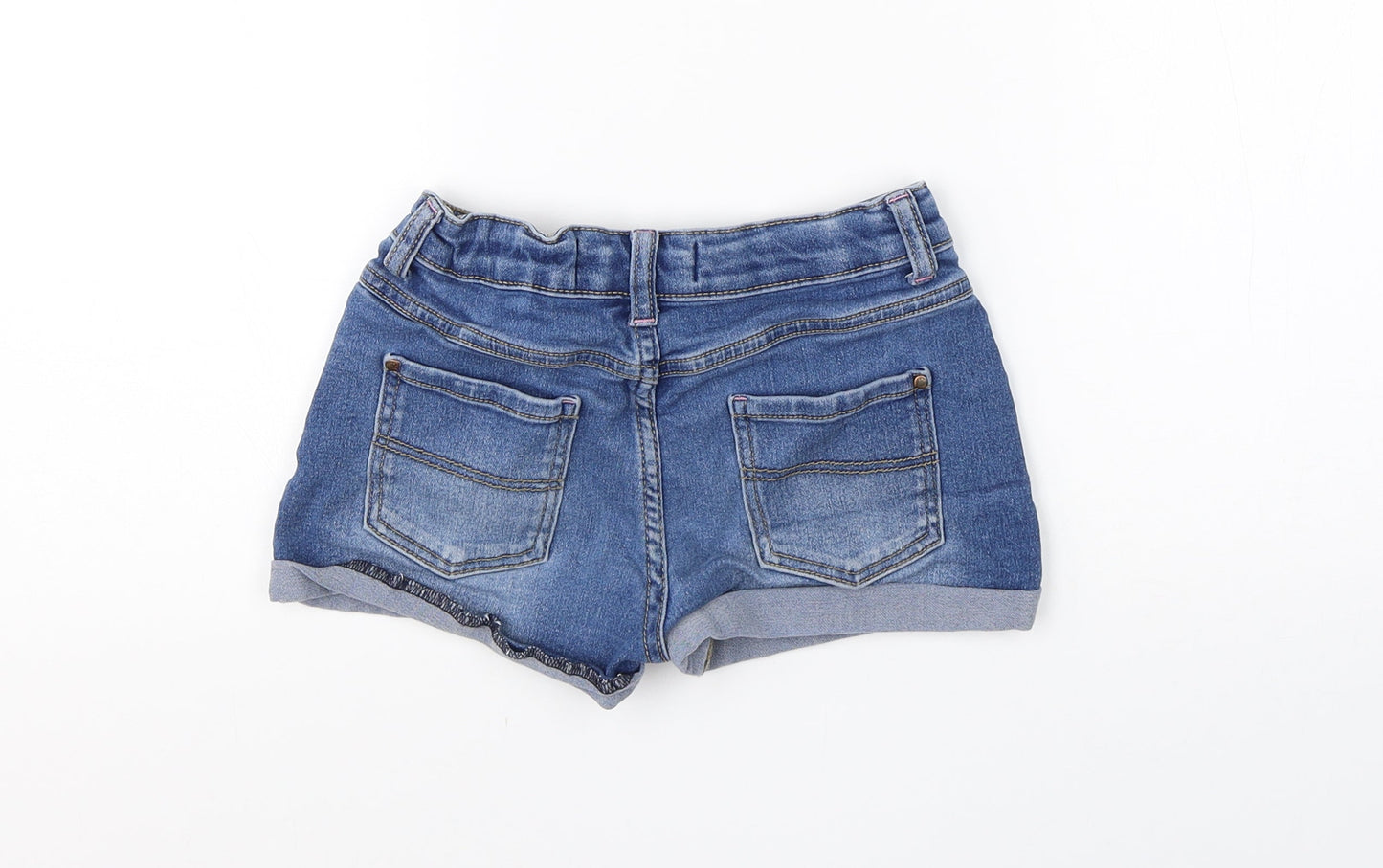 Denim Co Girls Blue  Cotton Cargo Shorts Size 9-10 Years  Regular