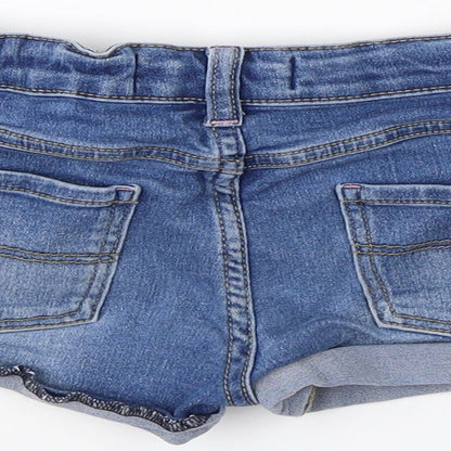 Denim Co Girls Blue  Cotton Cargo Shorts Size 9-10 Years  Regular