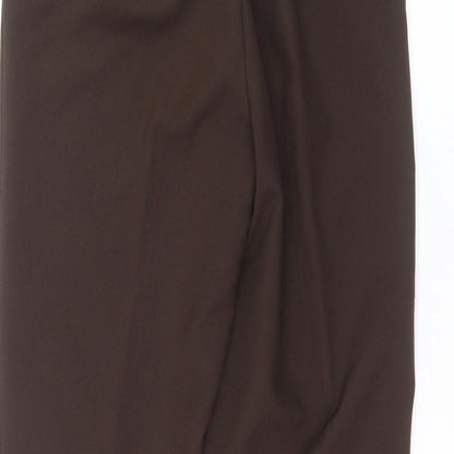 BM Womens Brown  Polyester Trousers  Size S L27 in Regular