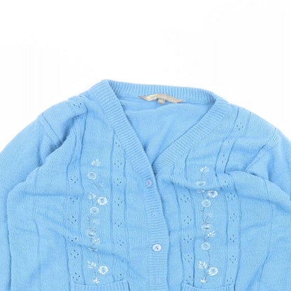 Womens UK Size M Akal Collection Blue Cardigan Jumper