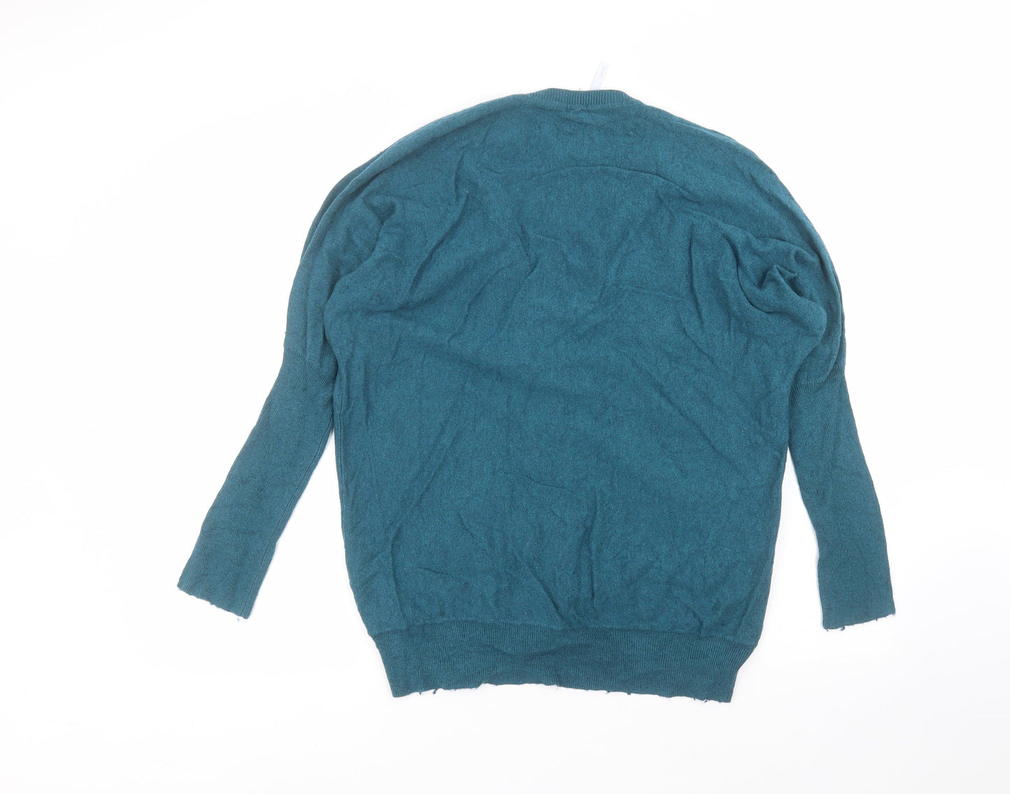 Womens UK Size 16 Note Blue Cardigan Jumper