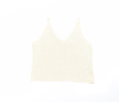 Womens UK Size S H&M White Basic T-Shirt
