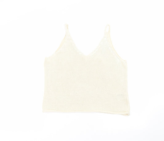 Womens UK Size S H&M White Basic T-Shirt
