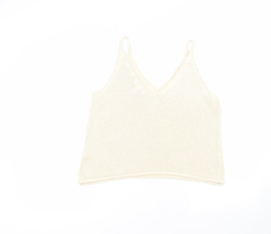 Womens UK Size S H&M White Basic T-Shirt