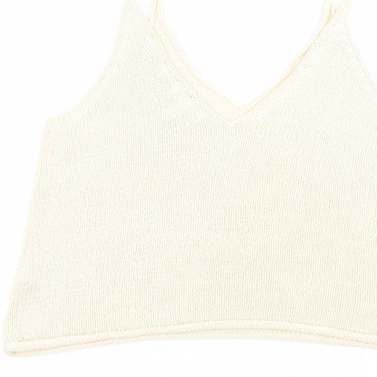 Womens UK Size S H&M White Basic T-Shirt