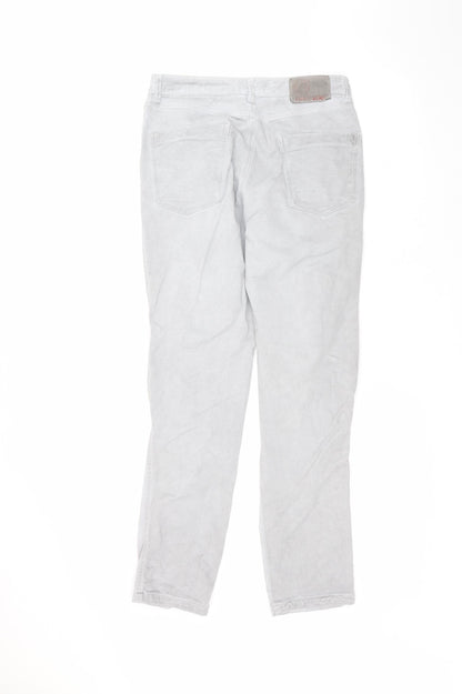 FUNKY STAFF Womens Grey  Cotton Straight Jeans Size M L27 in Regular