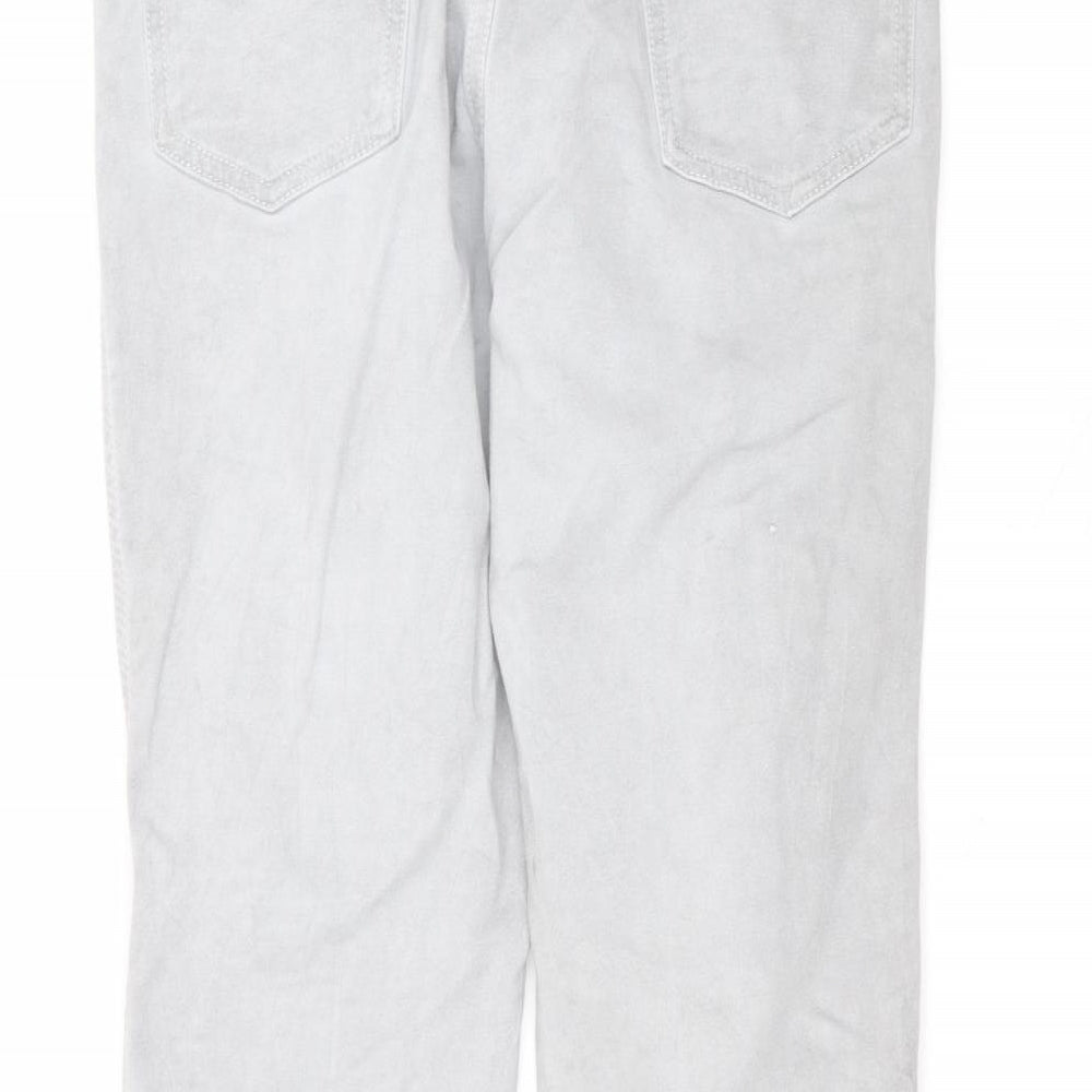 FUNKY STAFF Womens Grey  Cotton Straight Jeans Size M L27 in Regular
