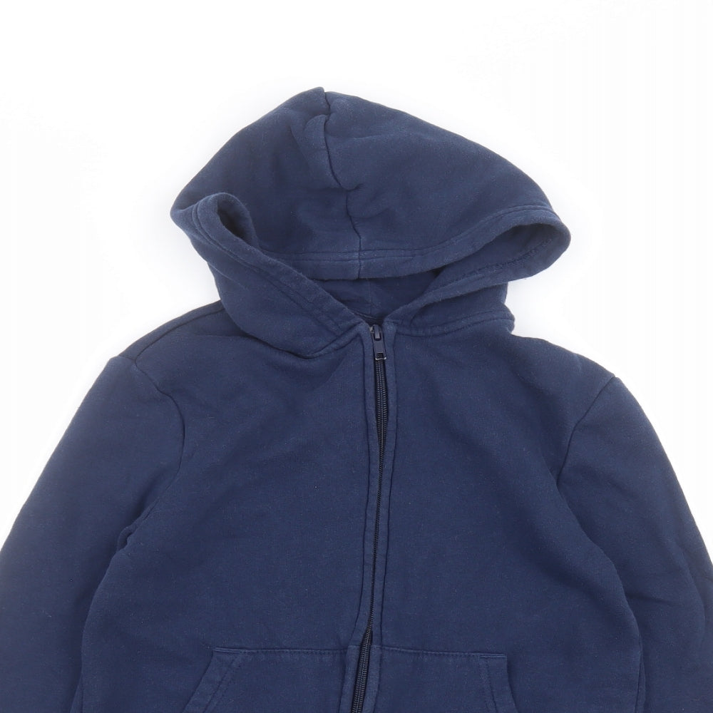 H&M Boys Blue  Cotton Full Zip Hoodie Size 9-10 Years