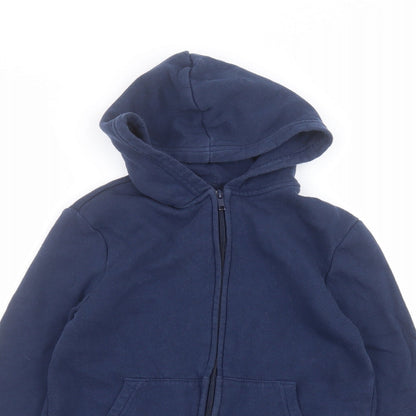 H&M Boys Blue  Cotton Full Zip Hoodie Size 9-10 Years