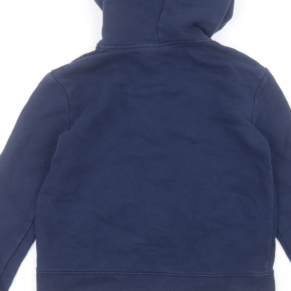 H&M Boys Blue  Cotton Full Zip Hoodie Size 9-10 Years
