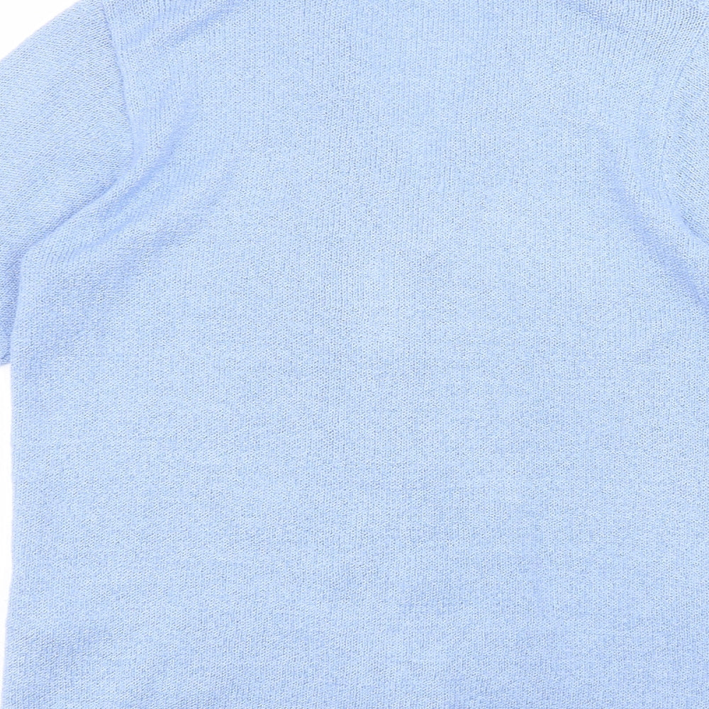Anne smith Womens Blue V-Neck  Acrylic Cardigan Jumper Size S