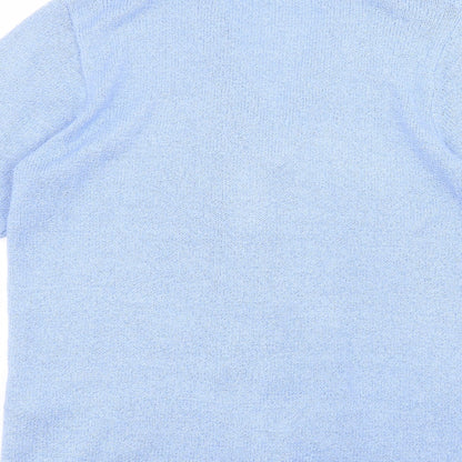 Anne smith Womens Blue V-Neck  Acrylic Cardigan Jumper Size S