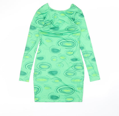 SheIn Womens Green  Polyester Pencil Dress  Size M  Round Neck