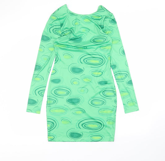 SheIn Womens Green  Polyester Pencil Dress  Size M  Round Neck