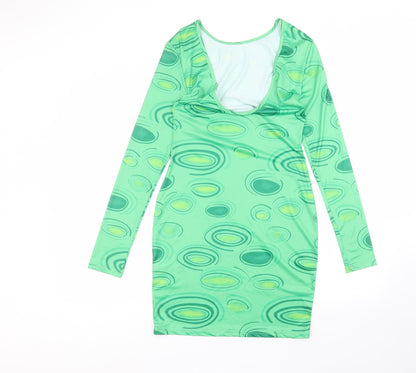 SheIn Womens Green  Polyester Pencil Dress  Size M  Round Neck