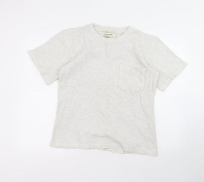 Fosters Womens White Round Neck  Cotton Pullover Jumper Size S