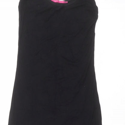 Boohoo Womens Black  Viscose Pencil Dress  Size 8  Round Neck